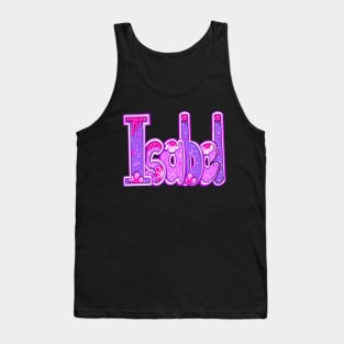 Isabel first name in purple Personalized personalised customised name Isabel Tank Top